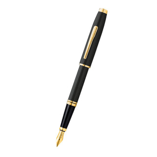 Coventry Black Lacquer with Gold-Tone Fine Nib Fountain Pen - By Baano