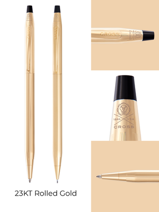 Classic Century® 23KT Gold Plated Pen and Pencil Set - By Baano