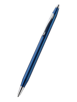 Classic Century® Translucent Cobalt Blue Engraved Diamond Pattern Ballpoint Pen - By Baano