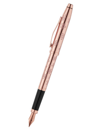Century® II Cherry Blossom Rose Gold Plated Fine Nib Fountain Pen - By Baano