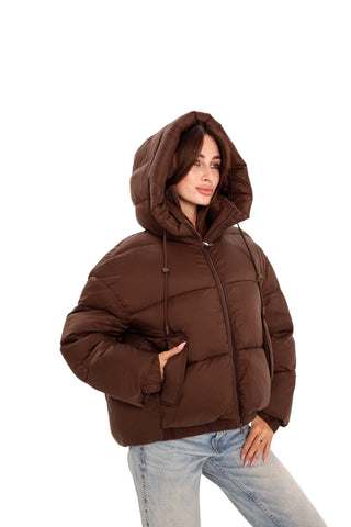 Dark Chocolate Insulated Bio-Down Jacket