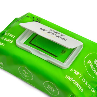 Mr. Peanut's Naturals Plant Based, Flushable, Compostable, Unscented Pet Wipes, 160 Count, Larger 8x6" Size - By Baano