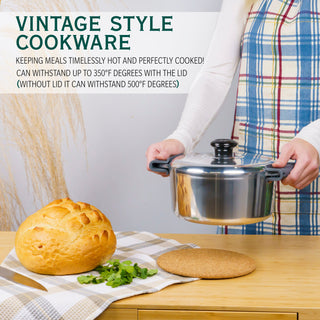 3 Quarts Round Dutch Oven with Lid - By Baano