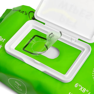 Mr. Peanut's Naturals Plant Based, Flushable, Compostable, Unscented Pet Wipes, 160 Count, Larger 8x6" Size - By Baano