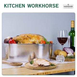 Oval Dutch Oven with Lid - 10 Quart (15 Inch) - By Baano