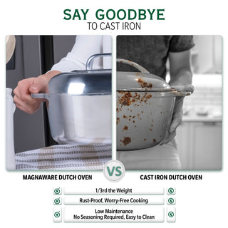 Oval Dutch Oven with Lid - 5 Quart (11 Inch) - By Baano