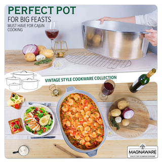 Oval Dutch Oven with Lid - 12.6 Quart (18 Inch) - By Baano