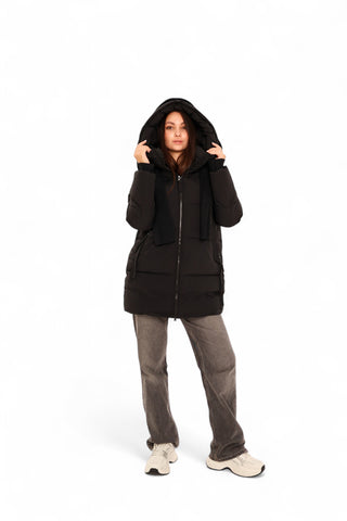 Double-hooded Insulated Bio-Down Coat