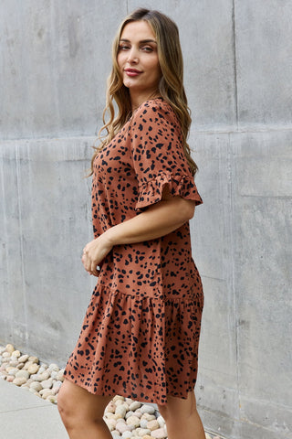 Jade by Jane Sweet & Playful Full Size Ruffle Sleeve Mini Dress