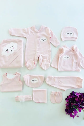 Baby Cloud Newborn First Outfit Set (10 Pcs) - By Baano