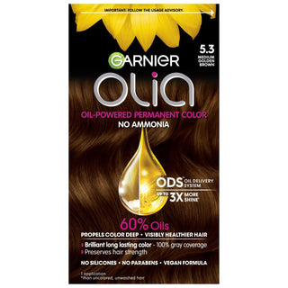Garnier Olia Oil Powered Permanent Hair Color 5.3 Medium Golden Brown