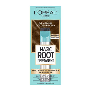 Root Rescue L'Oreal Paris Magic 10 Minute Hair Coloring Kit, 5G Medium Golden Brown, 1 Kit