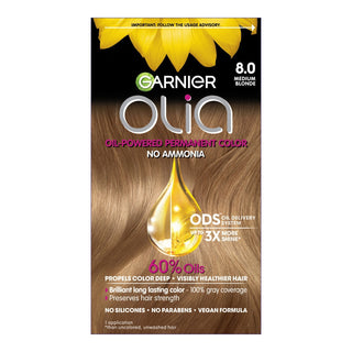 Garnier Olia Oil Powered Permanent Hair Color - 8.0 Medium Blonde