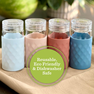 Diamond Lattice Silicone Bottle Sleeves Set, for 10oz & 16oz Bottles