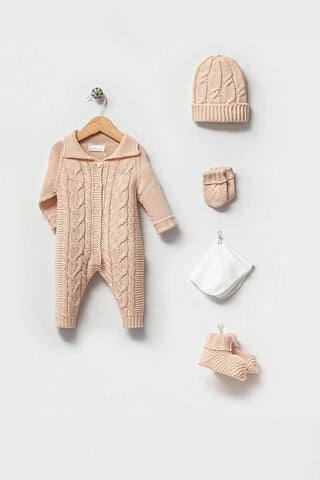 Axel Beige Newborn Coming Home Outfit (10 Pcs) - By Baano