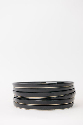 Sable Dinner Plate - Matte Black/Glossy Black - Set of 6