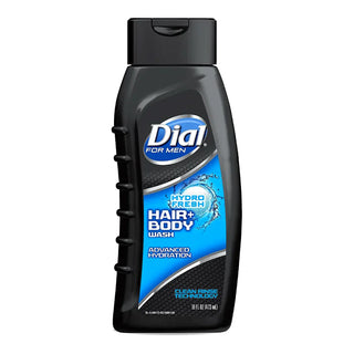 Dial For Men Hydro Fresh Hair + Body Wash, 16 Fl Oz