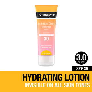 Neutrogena Sunscreen, Invisible Daily Defense, Lotion, Broad Spectrum SPF 30 3 Fl Oz