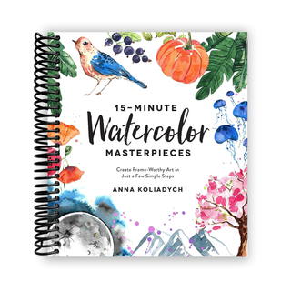 15-Minute Watercolor Masterpieces: Create Frame-Worthy Art in Just a Few Simple Steps (Spiral Bound) Lay it Flat Publishing Group