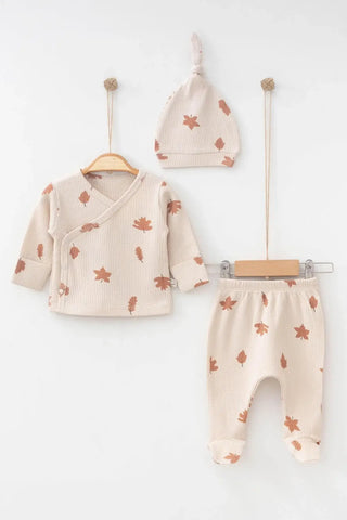 Autumn Leaf Baby Clothes Set - 3 Pcs - By Baano