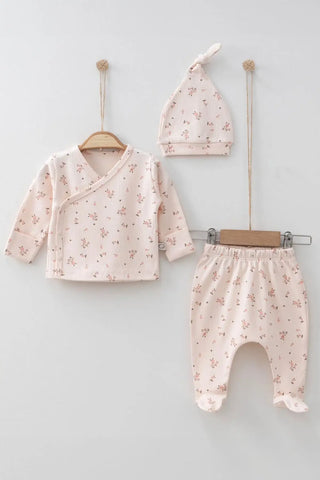 Floral Baby Clothes Set - 3 Pcs