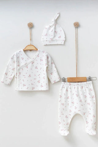 Floral Baby Clothes Set - 3 Pcs - By Baano