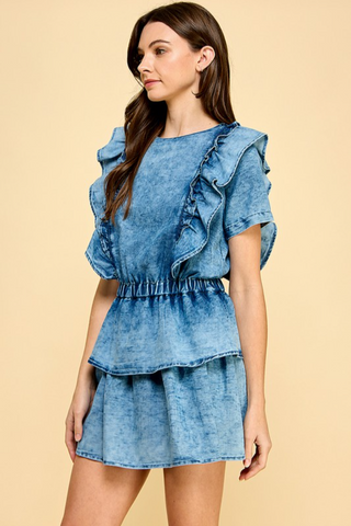 Outta My Head Denim Dress