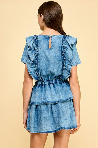 Outta My Head Denim Dress