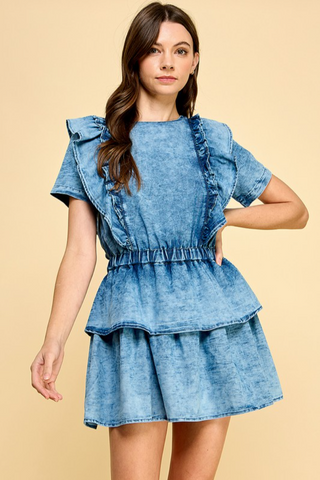 Outta My Head Denim Dress