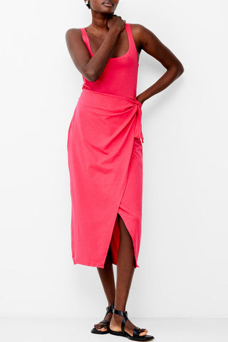 Jersey Wrap Midi Dress