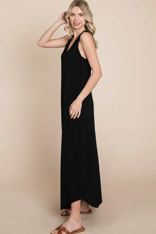 V Neck Maxi Dress