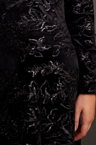 Tribal Femme Sparkle Lined Velvet Dress