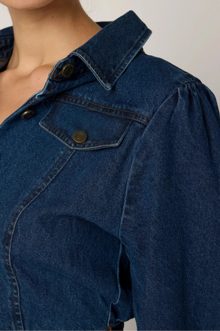 Naya Midi Dress- Denim