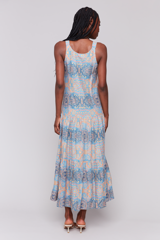 Printed Sleeveless Maxi Dress