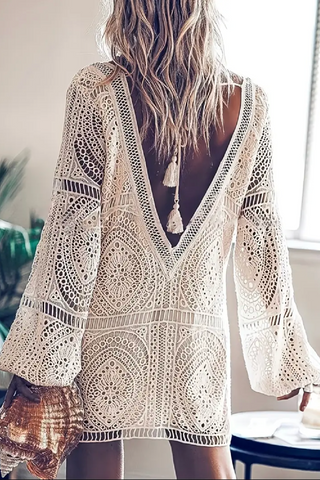 Lightweight Crochet Mini Dress