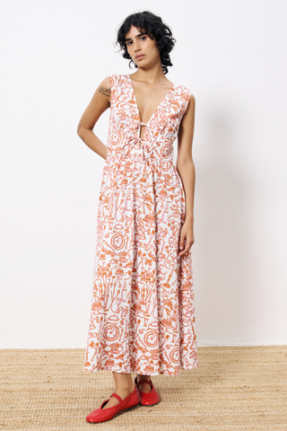 "Paulonie" S/L Midi Dress