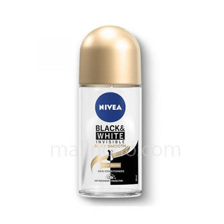 Nivea Deodorant Roller Black & White Seidig Glatt – 50 Ml