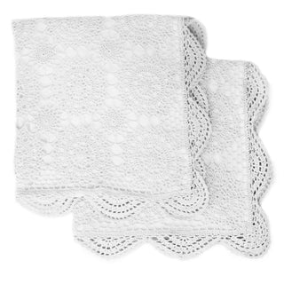 Hand Made Crochet Cotton Pillow Sham Pairs