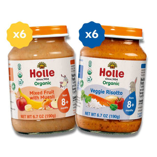 Sweet & Savory Jars Bundle: Mixed Fruit w/ Muesli Jars, Veggie Risotto Jars