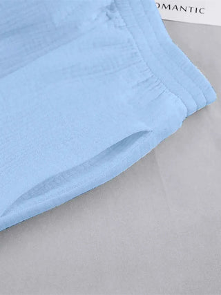 Texture Button Up Long Sleeve Shirt and Pants Set - By Baano