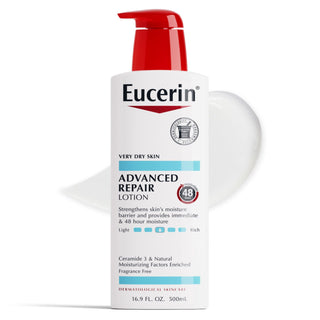 Eucerin Advanced Repair Body Lotion, Fragrance Free, 16.9 fl oz Bottle - By Baano