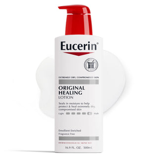 Eucerin Original Healing Body Lotion, Fragrance Free, 16.9 fl oz Bottle - By Baano