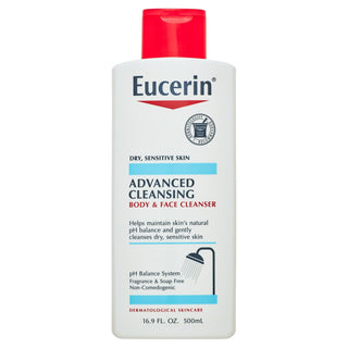 Eucerin Advanced Cleansing Body and Face Cleanser, 16.9 Fl Oz - By Baano