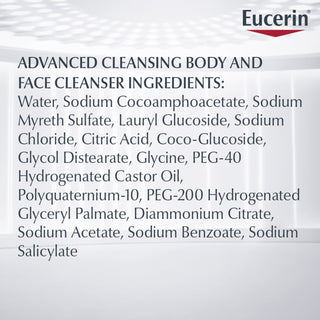 Eucerin Advanced Cleansing Body and Face Cleanser, 16.9 Fl Oz - By Baano