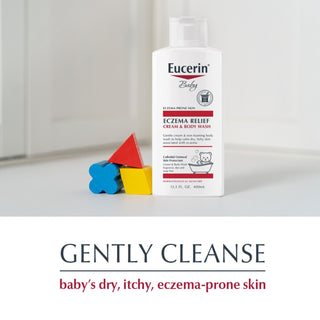 Eucerin Baby Eczema Relief Cream Body Wash, Fragrance Free, 13.5 fl oz Bottle - By Baano