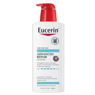 (3 pack) Eucerin Advanced Repair Body Lotion, Fragrance Free, 16.9 fl oz Bottle - By Baano