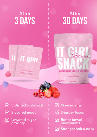It Girl Snack - Superfoods Greens Gummies in Pink Starburst Flavor