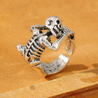 CURVED BONES GOTHIC RING (ADJUSTABLE)
