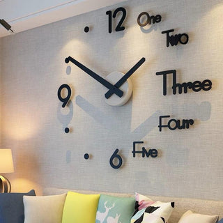 2021 Fashion 3D Big Size Wall Clock Mirror Sticker Large 3D Frameless Wall Clock Stickers Wall Decoration for Living Room Bedroom Office Brief Living Decor Room Wall Clock Modern Design Silent Acrylic Stevvex