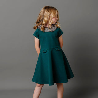 Fit and Flare Ponte Dress with Faux Fur - Baby - Glamourous Grace